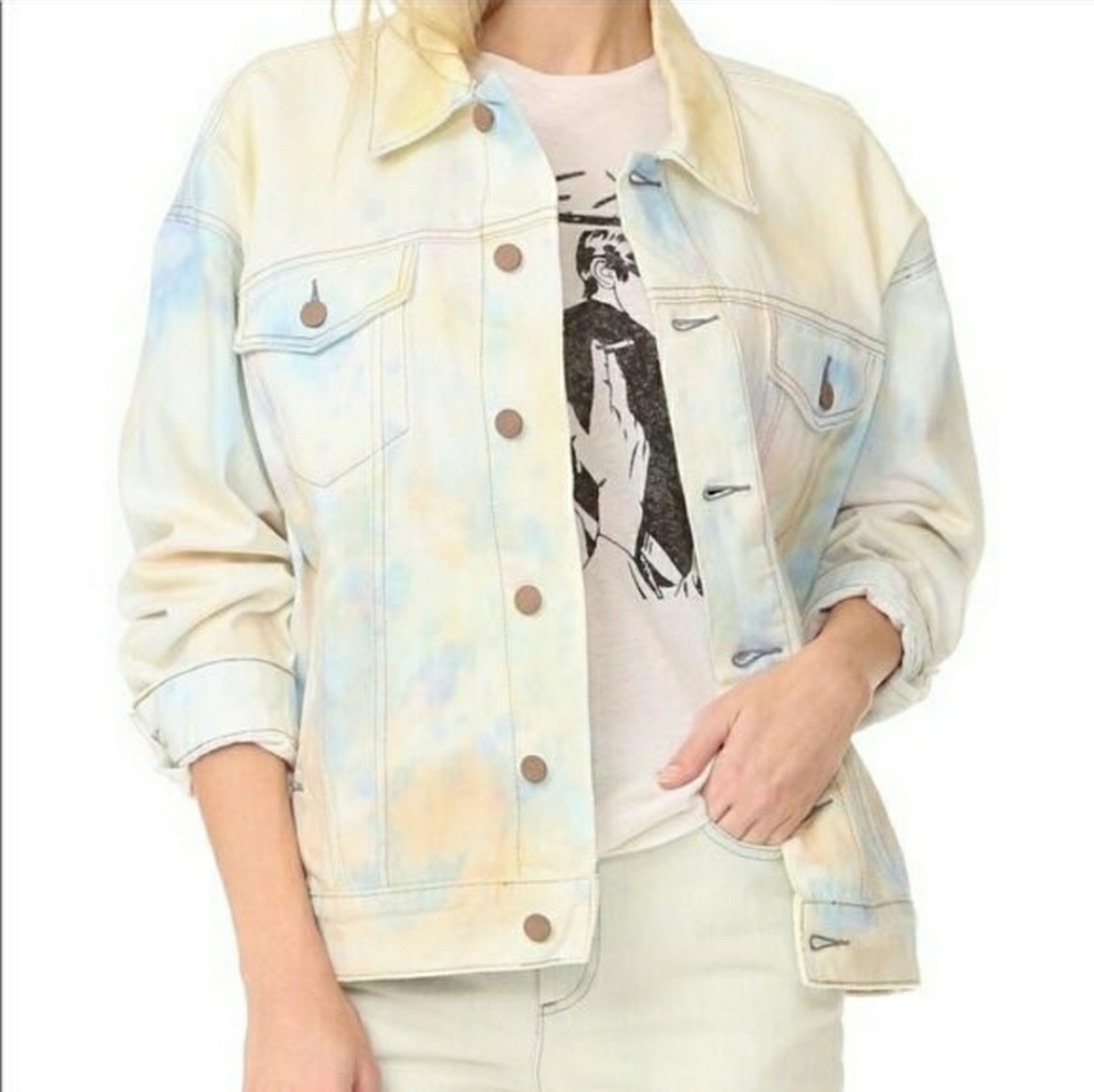 Free People Tie Dye Denim Jacket - Picture 4 of 6